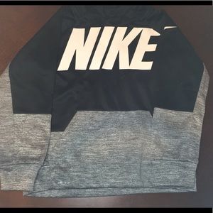 Black gray and white children’s Nike hoodie